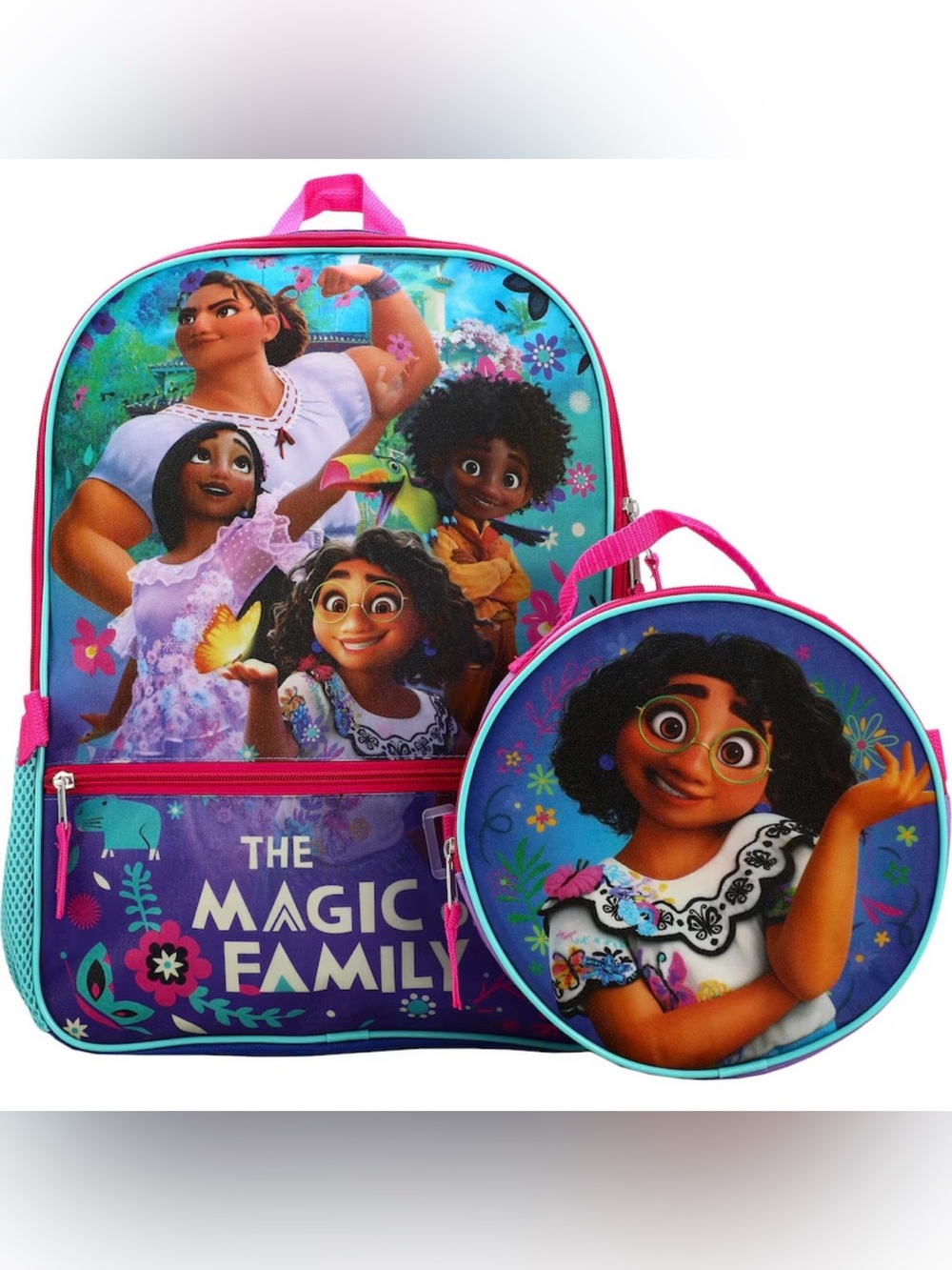 Encanto Disney The Magic Family Kids Backpack Bag with Lunchbox Set